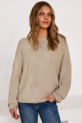 Arach&Cloz Wool-Blend Crew-Neck Oversized Pullover — product image 16