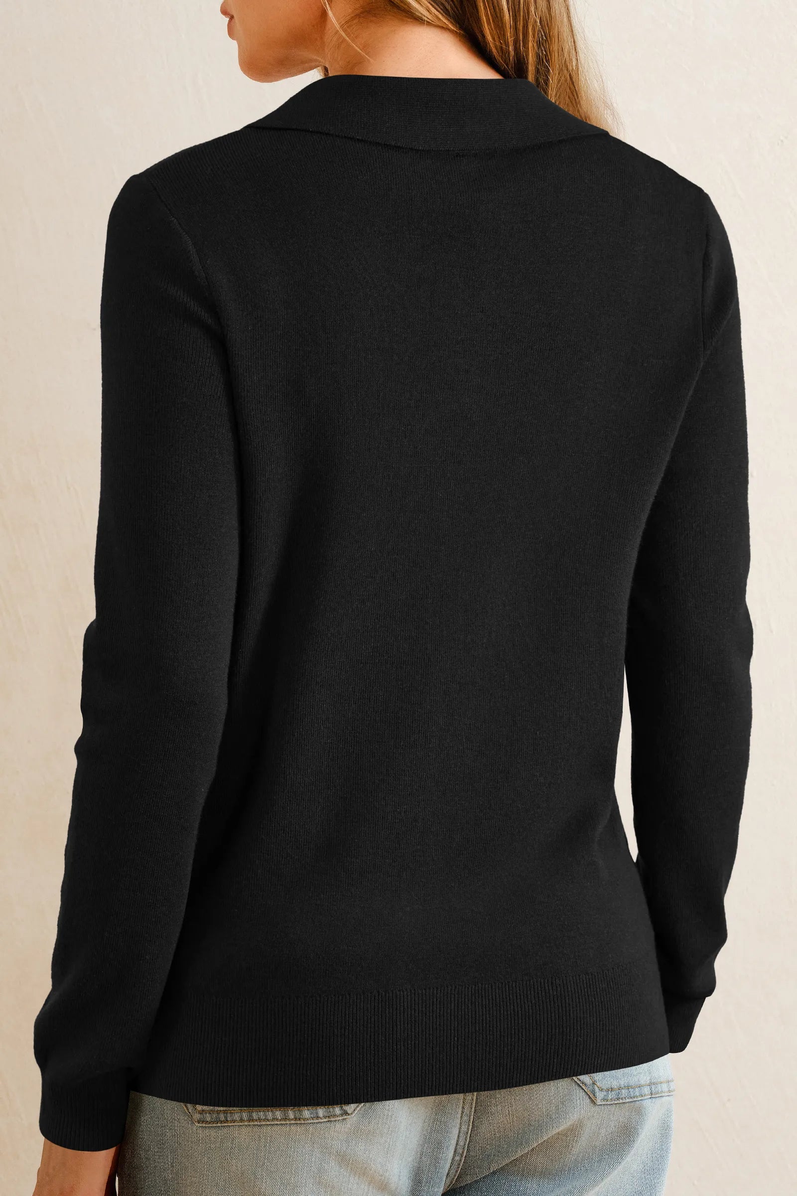 Arach&Cloz Wool-Blend Collared Pullover — product image 2