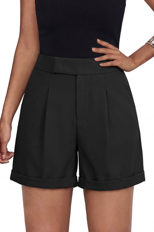 Women's Linen Blend Wide Leg Business Casual Dressy Shorts