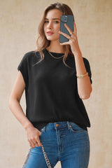 Arach&Cloz Women's Wool Blend Oversized Short-Sleeve Sweater(2026)