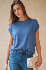 Arach&Cloz Women's Wool Blend Oversized Short-Sleeve Sweater(2026)
