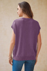 Arach&Cloz Women's Wool Blend Oversized Short-Sleeve Sweater(2026)