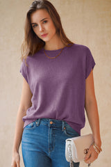 Arach&Cloz Women's Wool Blend Oversized Short-Sleeve Sweater(2026)