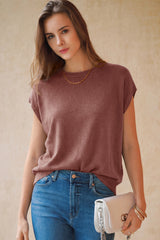 Arach&Cloz Women's Wool Blend Oversized Short-Sleeve Sweater(2026)