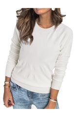 Arach&Cloz Women's Soft Knit Sweater Fall Dressy Casual Pullover Tops