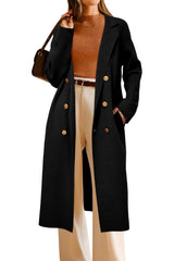 Arach&Cloz Women's Wool Blend Double Breasted Winter Outfits Long Cardigan Sweater Coat 2025