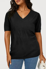 Arach&Cloz Women's Lightweight Fall Sweater Tops Casual Short Sleeve Blouses Shirts