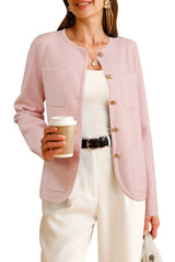 Arach&Cloz Womens Wool Blend Sweater Blazers Business Casual Jacket with Pockets 2025