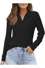 Arach&Cloz Women¡¯s Wool Blend Collared Fall Pullover Sweaters Business Casual Outfits 2025