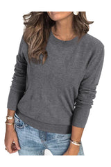 Arach&Cloz Women's Soft Knit Sweater Fall Dressy Casual Pullover Tops