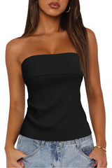 Arach&Cloz Women's Silk Blend Non See Through Non Slip Fall Fashion Tube Top 2025