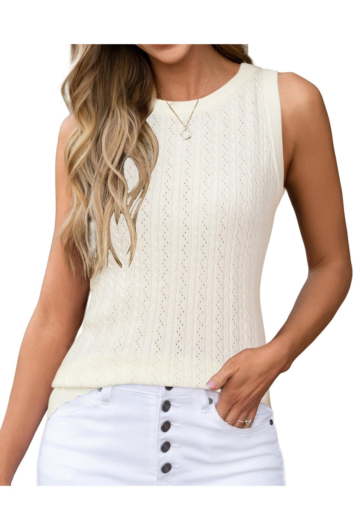 Arach&Cloz Women's Wool Blend Sweaters Non See Through All-Season Business Casual Tank 2025