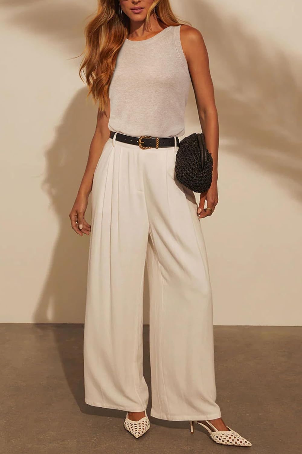 Arach&Cloz Women's Wool Blend Sweaters Non See Through All-Season Business Casual Tank 2025