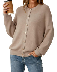 Arach&Cloz Women's Wool Blend Oversized Cardigan Sweaters Button Down Casual Winter Clothing