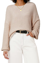 Arach&Cloz Women's Wool Blend Crewneck Fall Trendy Oversized Waffle Sweaters 2025