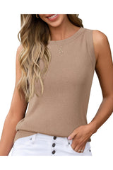 Arach&Cloz Women's Wool Blend Sweaters Non See Through All-Season Business Casual Tank 2025