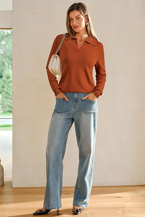 Arach&Cloz Wool-Blend Collared Pullover — product image 38