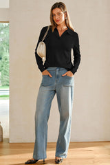 Arach&Cloz Women¡¯s Wool Blend Collared Fall Pullover Sweaters Business Casual Outfits 2025