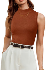 Arach&Cloz Womens Wool Blend Sweater Soft Turtleneck All-Season Casual Tank 2025