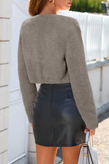 Arach&Cloz Women's Wool Blend Faux Fur Cropped Jacket Winter Chic Bolero Shrug 2025