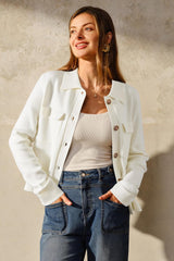 Arach&Cloz Women's Wool Blend Fall Fashion Button Down Cropped Jacket Shackets 2025