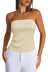 Arach&Cloz Women's Silk Blend Non See Through Non Slip Fall Fashion Tube Top 2025