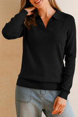 Arach&Cloz Women¡¯s Wool Blend Collared Fall Pullover Sweaters Business Casual Outfits 2025