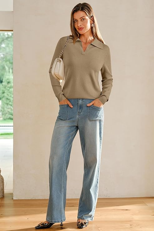 Arach&Cloz Wool-Blend Collared Pullover — product image 34