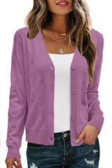 Arach&Cloz Women's Soft Cropped Cardigan Casual Lightweight Shrug Sweater Tops