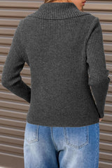 Arach&Cloz Women's Wool Blend Fall Fashion Zip Up Cardigan Sweaters 2025 Trendy