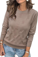 Arach&Cloz Women's Soft Knit Sweater Fall Dressy Casual Pullover Tops