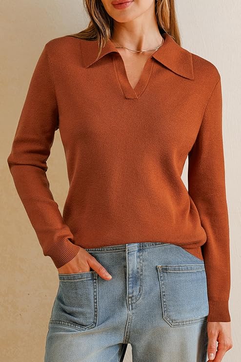 Arach&Cloz Wool-Blend Collared Pullover — product image 35