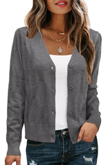 Arach&Cloz Women's Soft Cropped Cardigan Casual Lightweight Shrug Sweater Tops