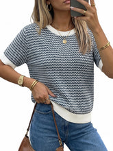 Arach&Cloz 100% Cotton Crew-Neck Striped Pullover — product image 22
