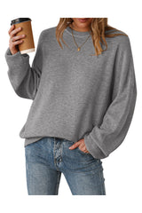 Arach&Cloz Women's Wool Blend Oversized Sweaters Crewneck Casual Fall Outfits Fashion Tops