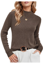 Arach&Cloz Wool-Blend Mock-Neck Pullover — product image 1