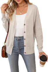 Arach&Cloz Wool-Blend Lightweight Cardigan — Army Blue — product image 1