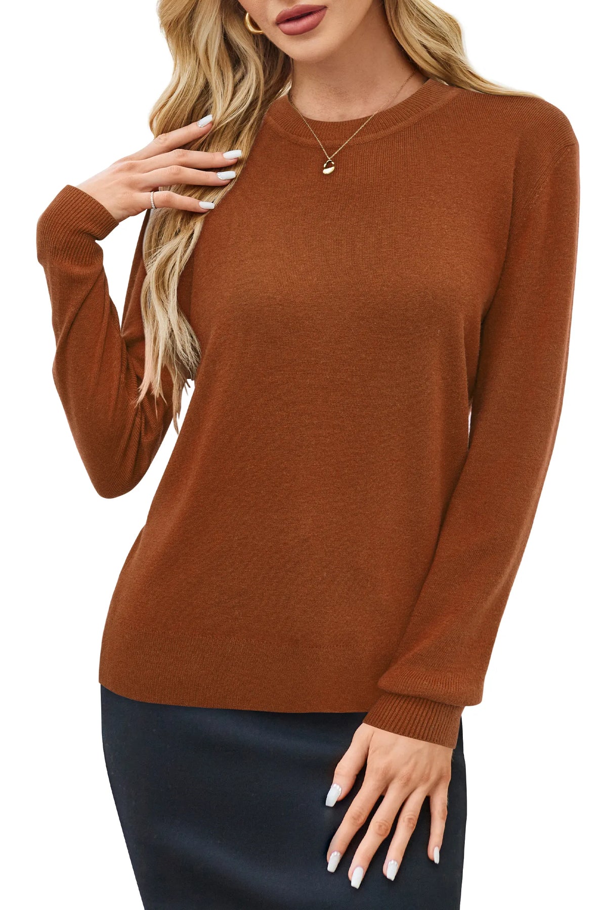 Arach&Cloz Wool-Blend Crew-Neck Pullover — product image 12
