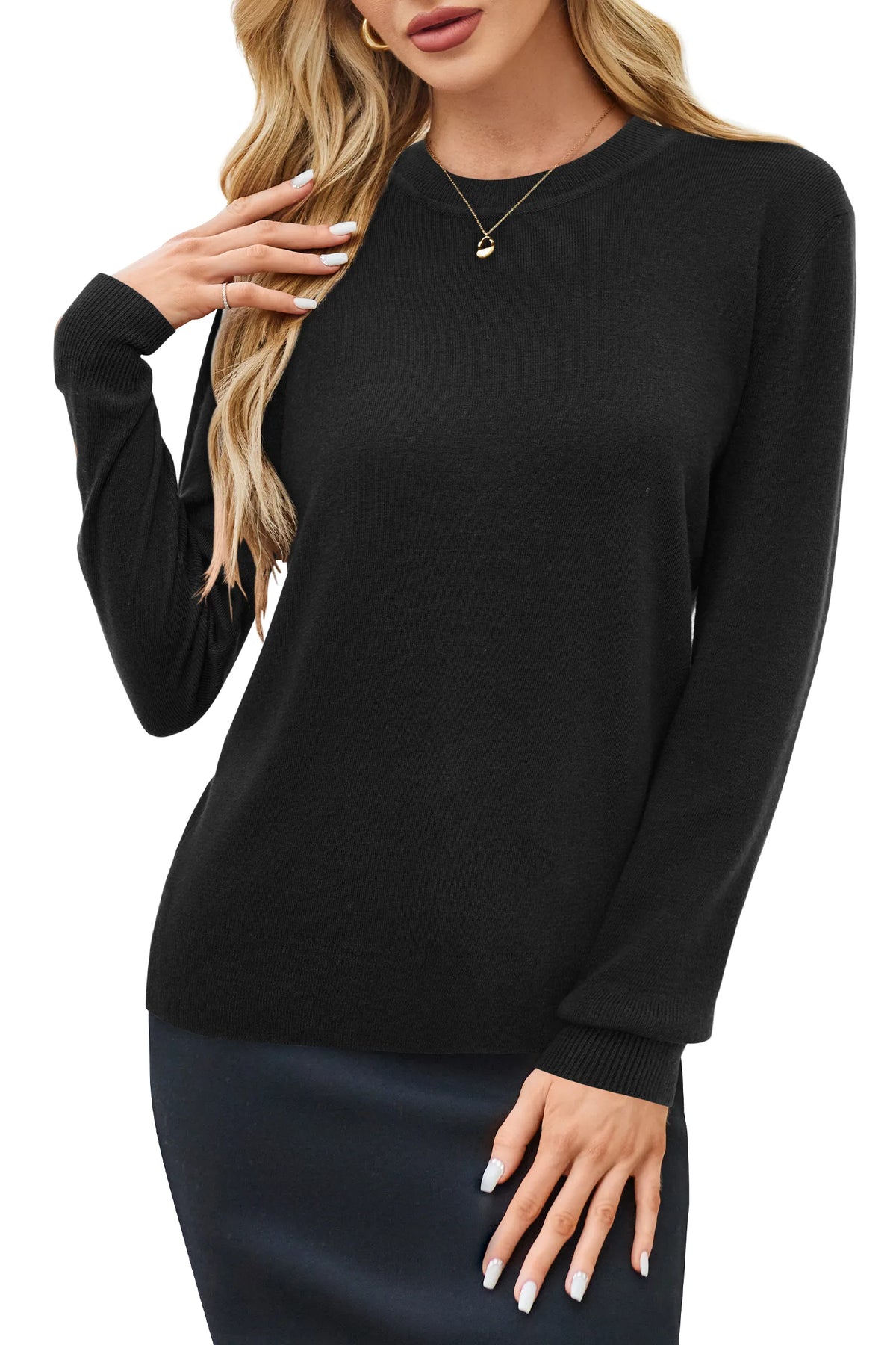 Arach&Cloz Wool-Blend Crew-Neck Pullover — product image 17