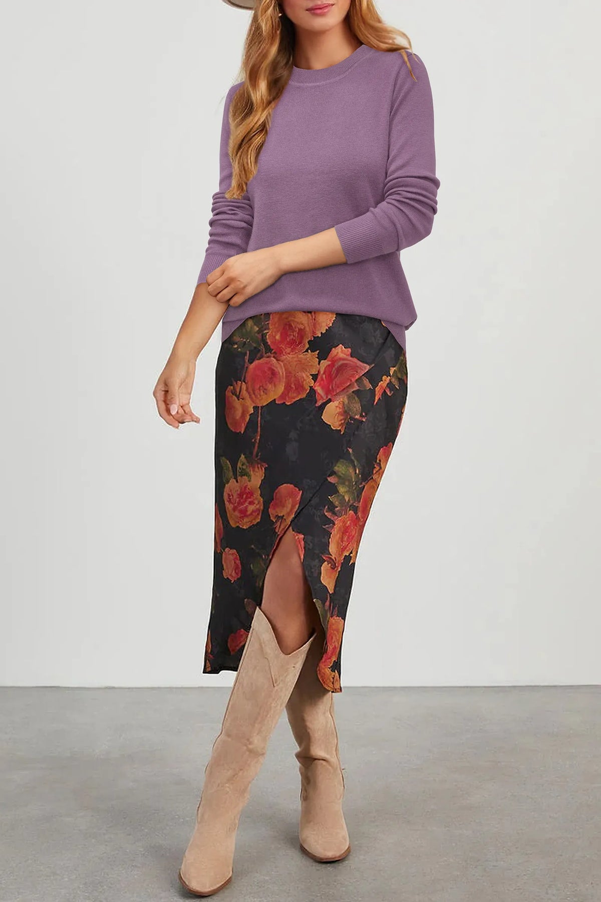 Arach&Cloz Wool-Blend Crew-Neck Pullover — product image 50
