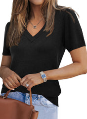 Women's Wool Blend Summer Fall Lightweight Casual Tops