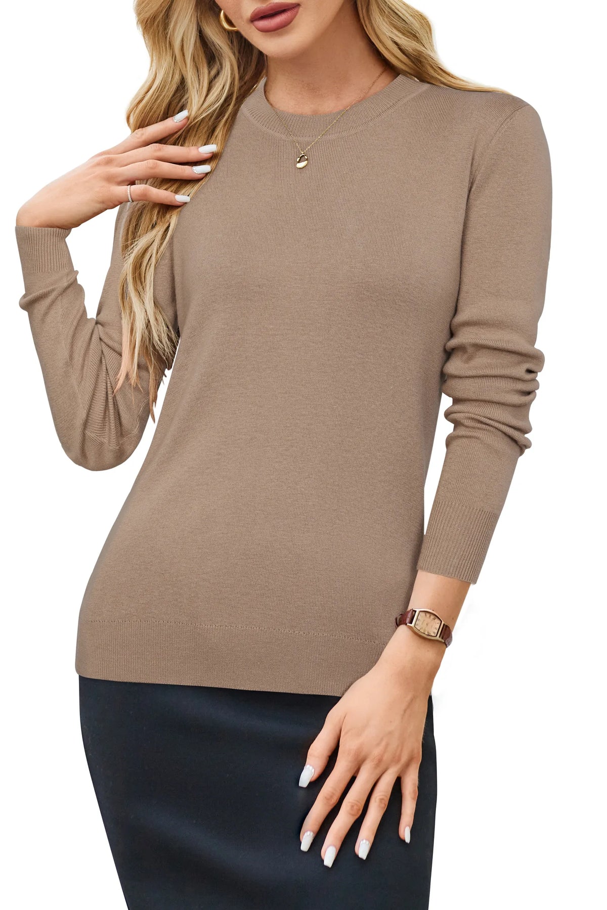 Arach&Cloz Wool-Blend Crew-Neck Pullover — product image 62