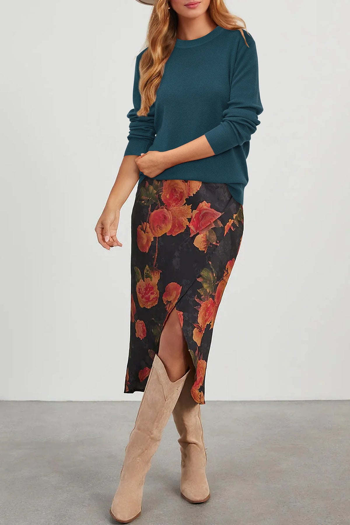 Arach&Cloz Wool-Blend Crew-Neck Pullover — product image 69