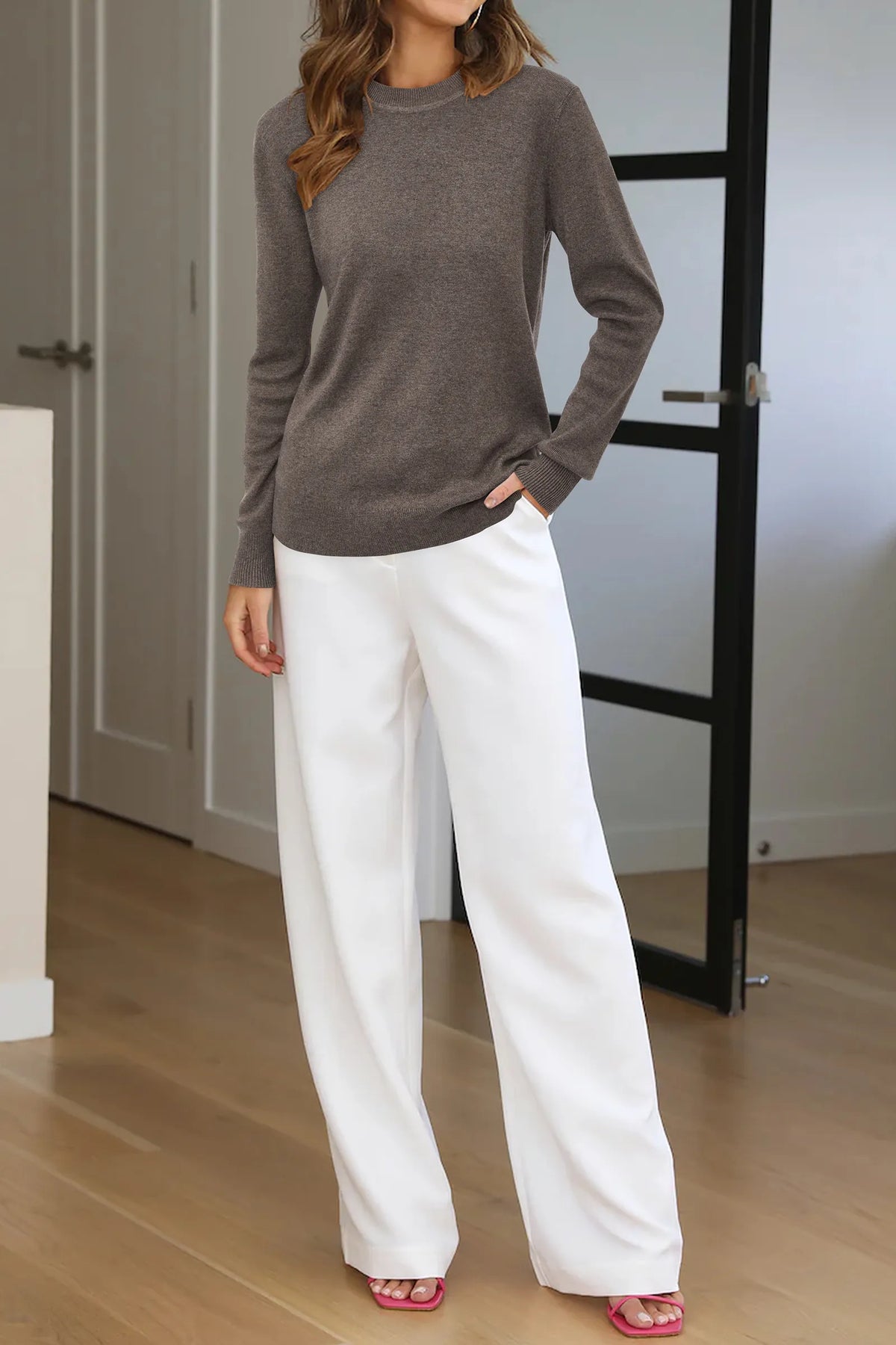 Arach&Cloz Wool-Blend Crew-Neck Pullover — product image 23