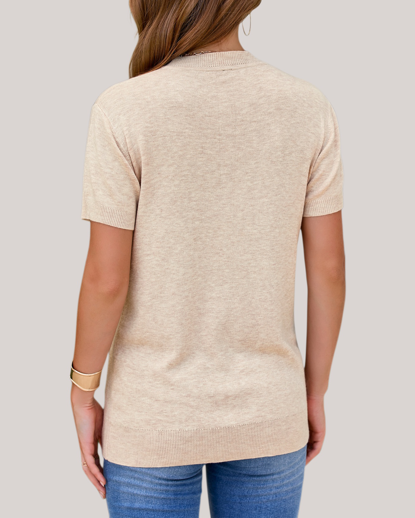Arach&Cloz Fine Wool-Blend Workday Pullover