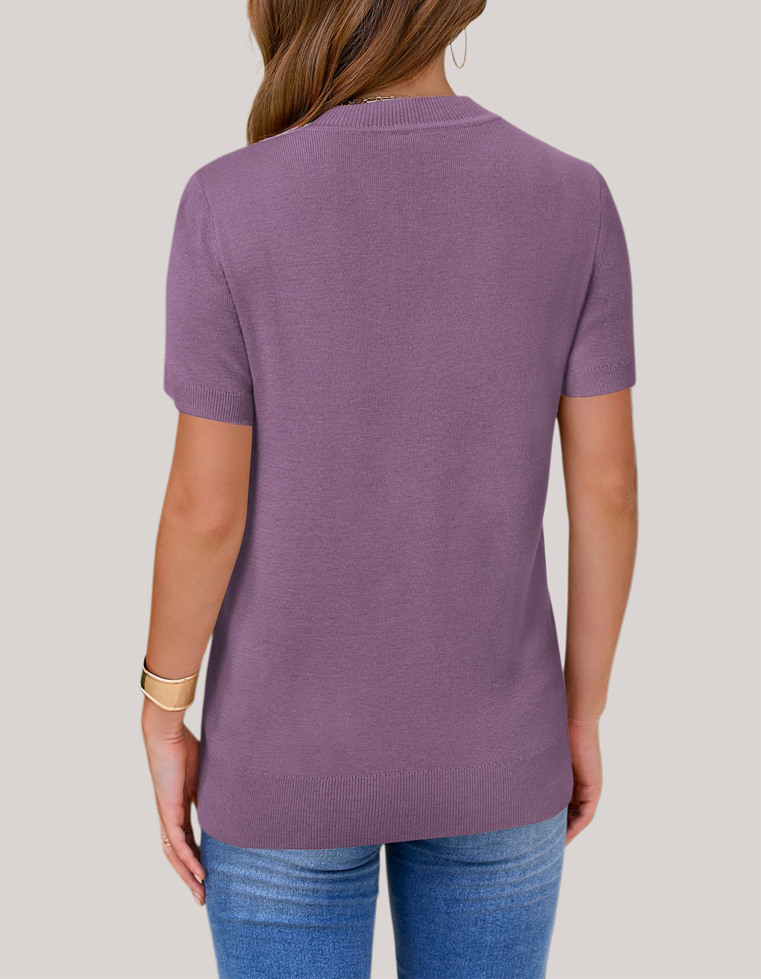 Arach&Cloz Fine Wool-Blend Workday Pullover