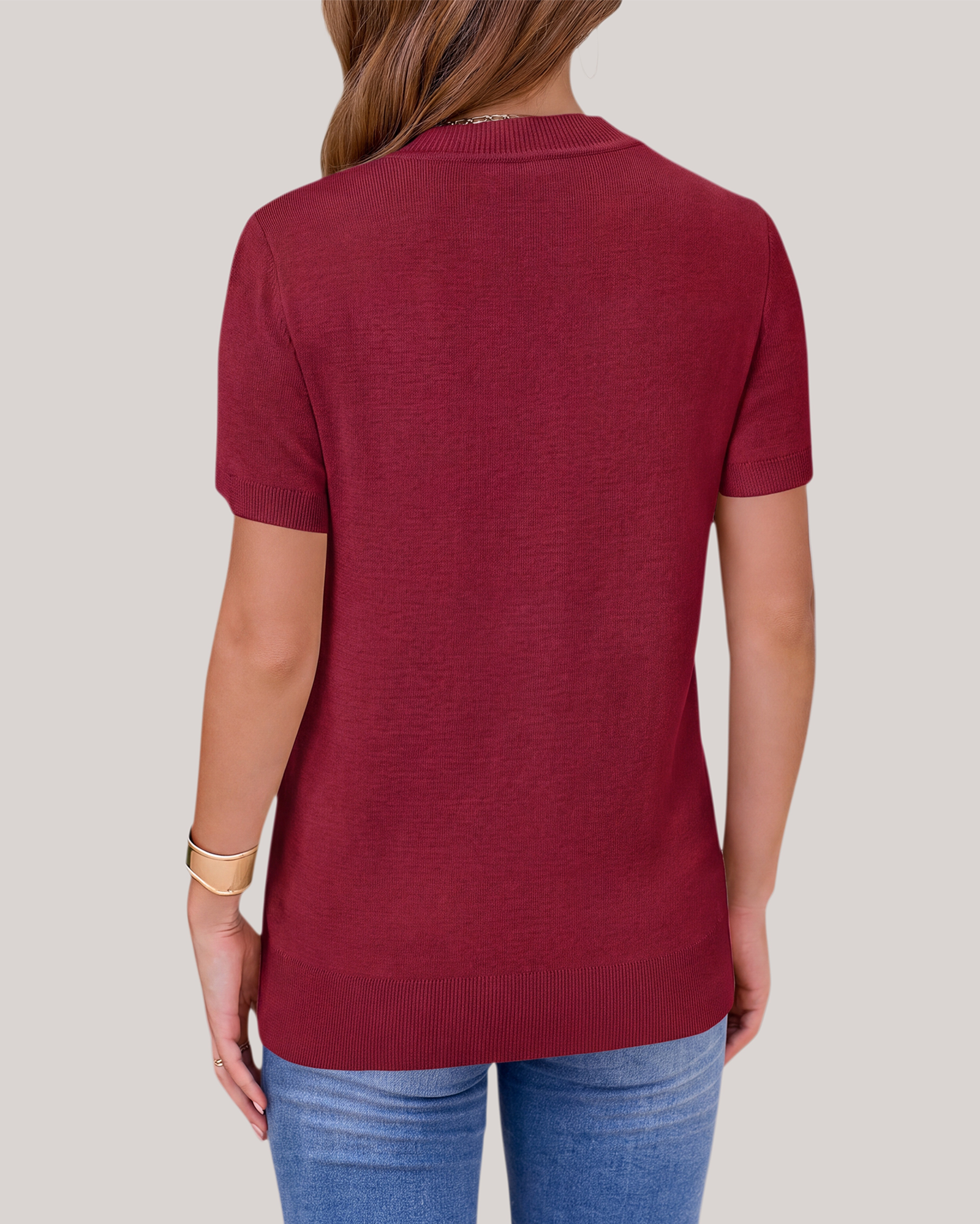 Arach&Cloz Fine Wool-Blend Workday Pullover