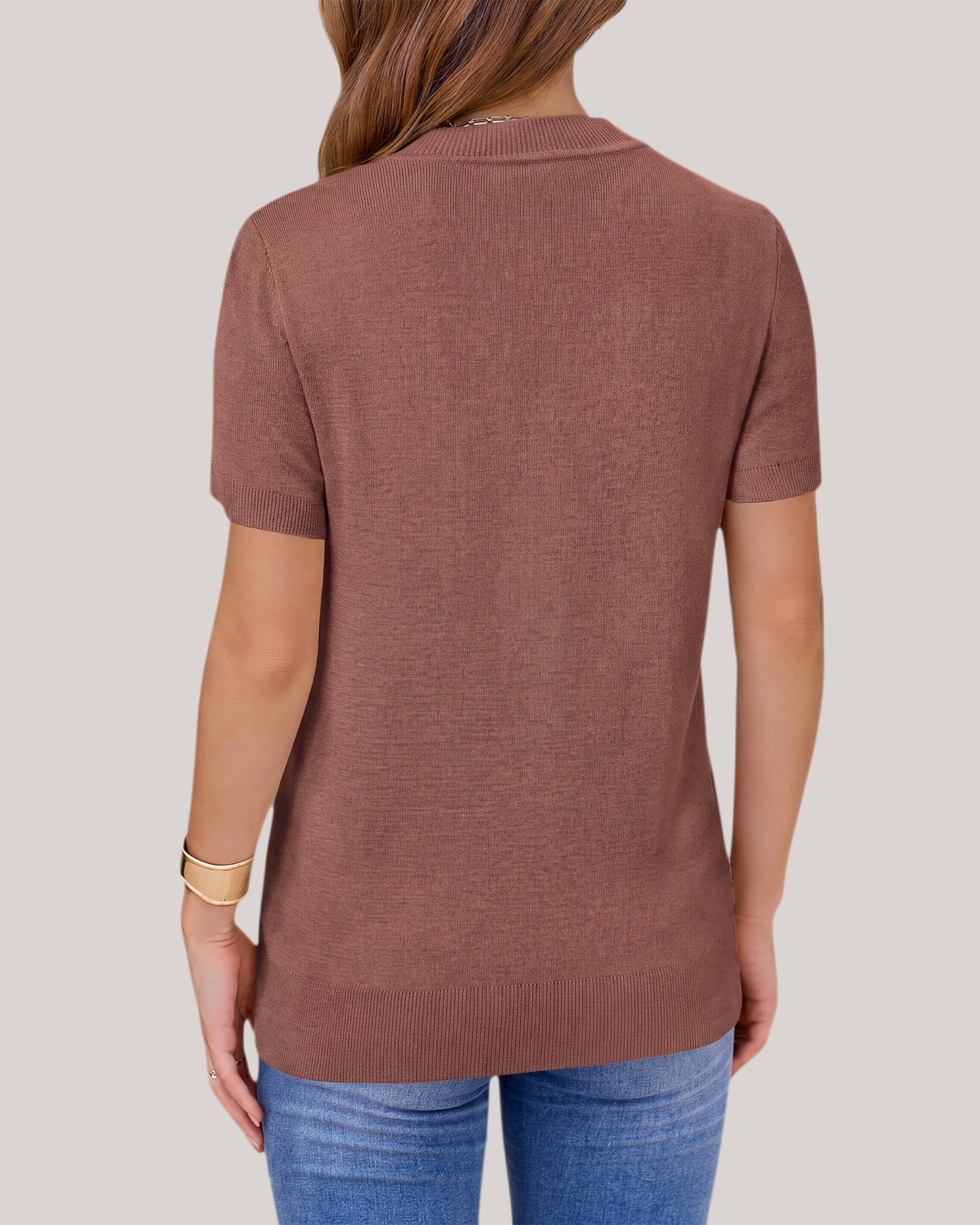 Arach&Cloz Fine Wool-Blend Workday Pullover
