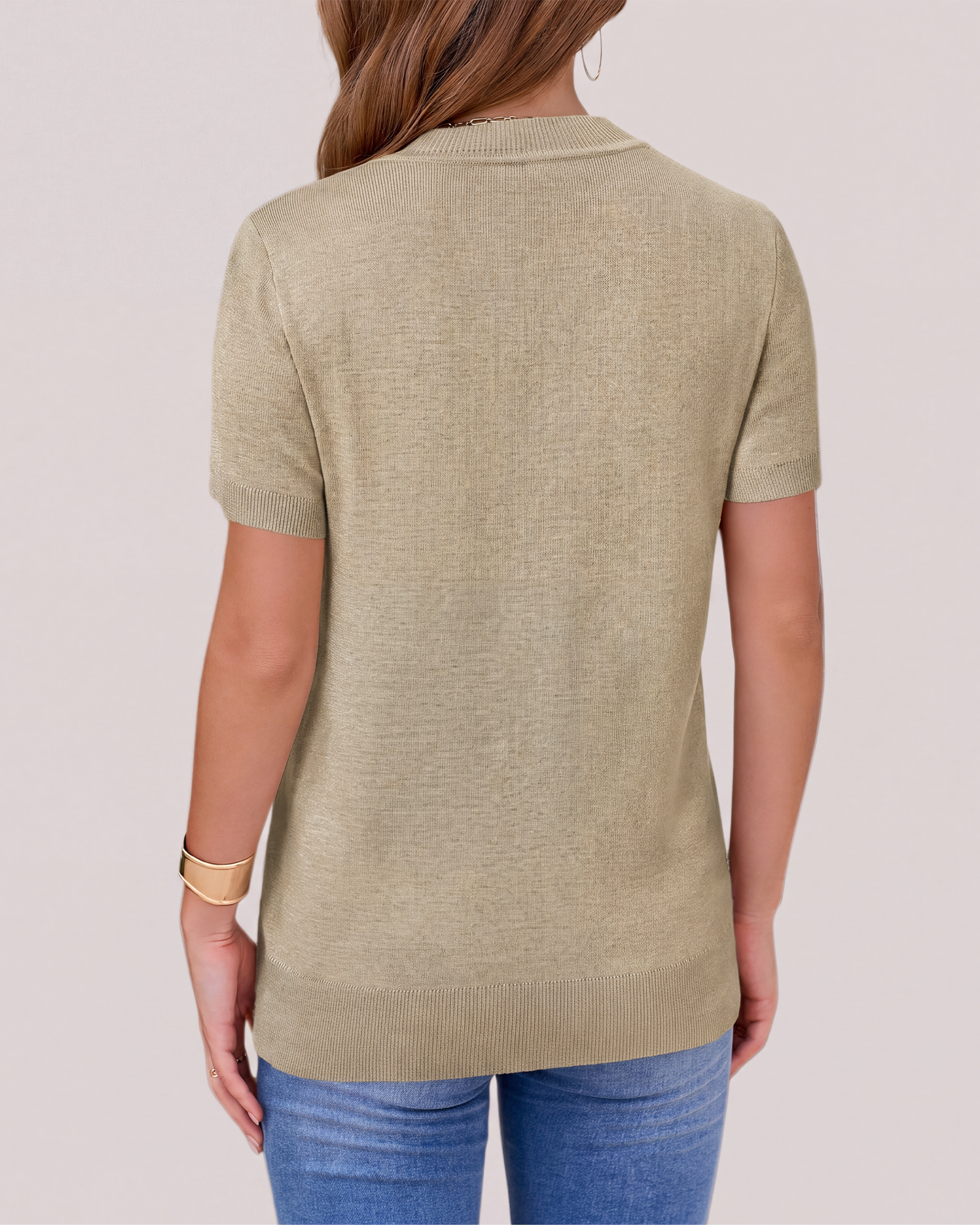 Arach&Cloz Fine Wool-Blend Workday Pullover