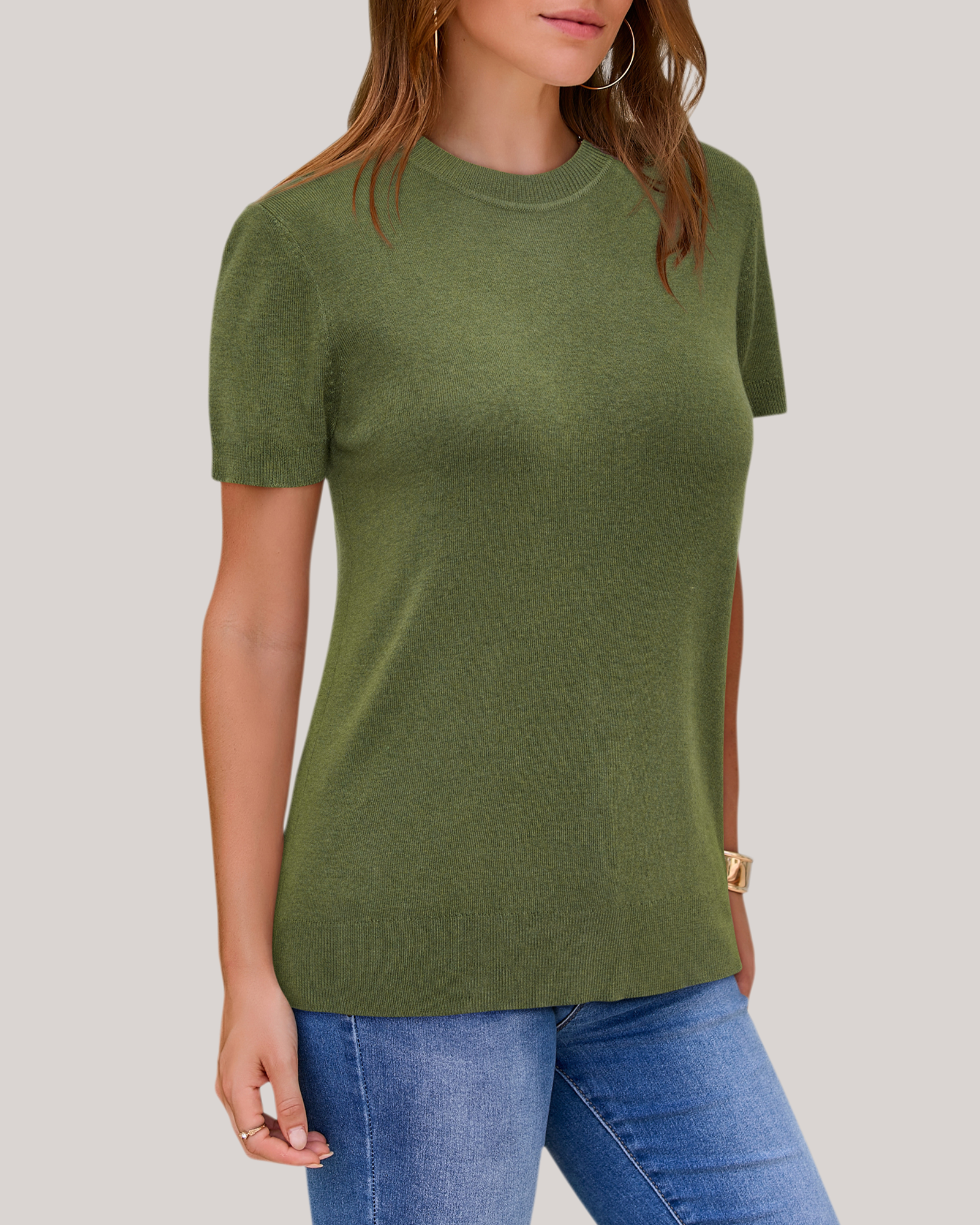 Arach&Cloz Fine Wool-Blend Workday Pullover